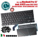 TASTIERA ITALIANA ITA APPLE MACBOOK PRO 13" A1425 2012 2013 RETROILLUMINIAZIONE VITI MONTAGGIO