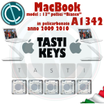 KEY TASTO CLIP PER TASTIERA APPLE MACBOOK 13" A1342 WHITE BIANCO 2009 2010 KEYCAPS PER KEYBOARD 