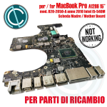 SCHEDA MADRE APPLE MACBOOK PRO A1286 15" 2010 MOTHER BOARD INTEL I5 820-2850-A