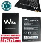 WIKO BATTERIA RAINBOW JAM 4G 2500 mAh L5503AE PILA ORIGINALE SMARTPHONE CELLULARE