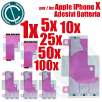 ADESIVO PER SOSTITUZIONE BATTERIA IPHONE X BIADESIVO STICKER FISSAGGIO TELAIO SCOCCA