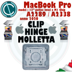 CLIP FORBICE HINGE X TASTI APPLE MACBOOK PRO 2020 A2289 A2338 13" MECCANISMO TASTO