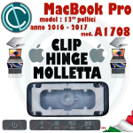 CLIP FARFALLA HINGE X TASTI FUNZIONE APPLE MACBOOK PRO A1708 13" ANNO 2016 2017