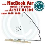 ANTENNA WIFI BLUETOOTH PER APPLE MACBOOK AIR A1237 A1304 13" 2008 2009 WIRELESS ISIGHT CABLE CAVO E VITI 