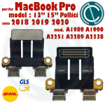 ALIMENTAZIONE POWER BOARD PORTE DC IN JACK 2 X USB-C APPLE MACBOOK PRO 13" 15" POLLICI A1989 A1990 A2289 A2251 A2338 M1 2018 2019 2020 821-01161-A 