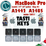 KEY TASTO KEYCAP APPLE MACBOOK PRO 14" A2442 16" A2485 2021 M1 CHIP X KEYBOARD TASTIERA TASTI 