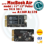 AIRPORT PER APPLE MACBOOK AIR A1369 A1370 11" 13" ANNO 2010 2011 SCHEDA WIFI BLUETOOTH