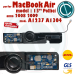 ALTOPARLANTE SCHEDA AUDIO PER APPLE MACBOOK AIR A1237 A1304 13" POLLICI ANNO 2008 2009 820-2392-A