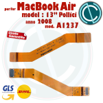 CAVO AIRPORT PER APPLE MACBOOK AIR A1237 A1304 13" POLLICI ANNO 2008 2009 821-0541-A FLAT CABLE FLEX RIBBON BLUETOOTH WIFI 