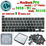 SET TASTI COMPLETO KIT SOSTITUZIONE PER TASTIERA ITALIANA APPLE MACBOOK PRO A2338 13" POLLICI 2020 CHIP M1