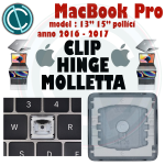 CLIP A FARFALLA PER TASTO TASTIERA APPLE MACBOOK PRO 13" 15" A1706 A1707 A1708 ANNO 2016 2017 BUTTERFLY MECHANISM