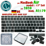 KOMPLETTER TASTENSATZ für DEUTSCHE QWERTY LAYOUT TASTATUR für APPLE MACBOOK AIR A2179