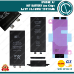 KIT BATTERIA SENZA CHIP DA SALDARE PER IPHONE XR SET ADESIVO CAVO PARI ORIGINALE
