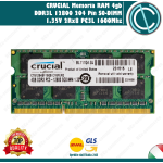 MEMORIA RAM MEMORY CRUCIAL 4GB 2RX8 PC3L 12800 DDR3L 1.35 SODIMM NOTEBOOK LAPTOP