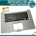 POGGIAPOLSI APPLE MACBOOK PRO A1286 15" 2010 PALMREST KEYBOARD 613-7742-B NORDIC