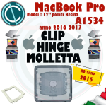 CLIP FARFALLA HINGE X TASTI APPLE MACBOOK RETINA A1534 12" ANNO 2016 2017