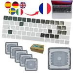 Kit de remplacement de clé de conversion de clavier français pour apple macbook pro a1706 a1707 a1708 retina 13 15 2016 2017