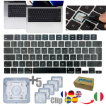 Set Key Tasti Scissor Completo di Ricambio Kit Sostituzione Tastiera Italiana Apple Macbook Pro Chip M1 M2 M3 M4 13" 14" 16" A2338 A2442 A2485 A2779 A2780 A2918 A2991 A2992 A3112 A3401 A3185 2020 2021 2022 2023 2024 
