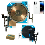 Modulo di ricarica senza filo flat tasto power accensione per Apple iPhone 14 pro volume muto laterale antenna NFC wireless IQ
