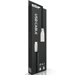 CAVO IMYMAX  2 in 1 C7 CARICABATTERIA DATI LIGHTNING + MICRO USB NERO IPHONE SAMSUNG HUAWEI