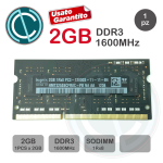 HYNIX MEMORIA RAM 2GB 1Rx8 PC3 12800S DDR3 SODIMM 1600MHZ MACBOOK LAPTOP NOTEBOOK