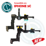 FOTOCAMERA ANTERIORE FRONT CAMERA SELFIE PER IPHONE 5C CON SENSORE PROSSIMITA' RICAMBIO