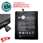 XIAOMI BATTERIA BN31 BN 31 3080mAh CAPACITÀ ORIGINALE PER MI5X MI 5X A1 REDMI NOTE 5A