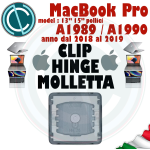 CLIP FARFALLA HINGE X TASTI APPLE MACBOOK PRO 2018 2019 A1989 13"  E A1990 15"