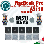 KEY TASTO KEYCAP APPLE MACBOOK PRO 13" A2159 X KEYBOARD TASTIERA TASTI SINGOLO ANNO 2019