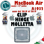 CLIP FARFALLA HINGE PER TASTI APPLE MACBOOK AIR 13" A1932 ANNO 2018 2019